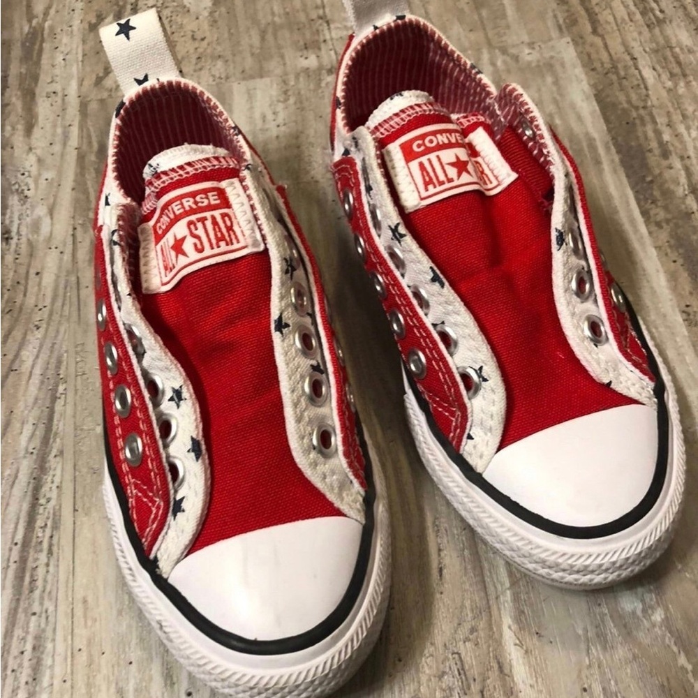 Converse Kids Red and White Sneakers